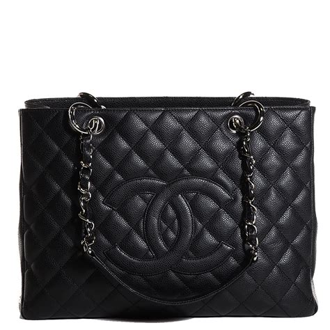 black quilted chanel tote bag|chanel large shopping tote price.